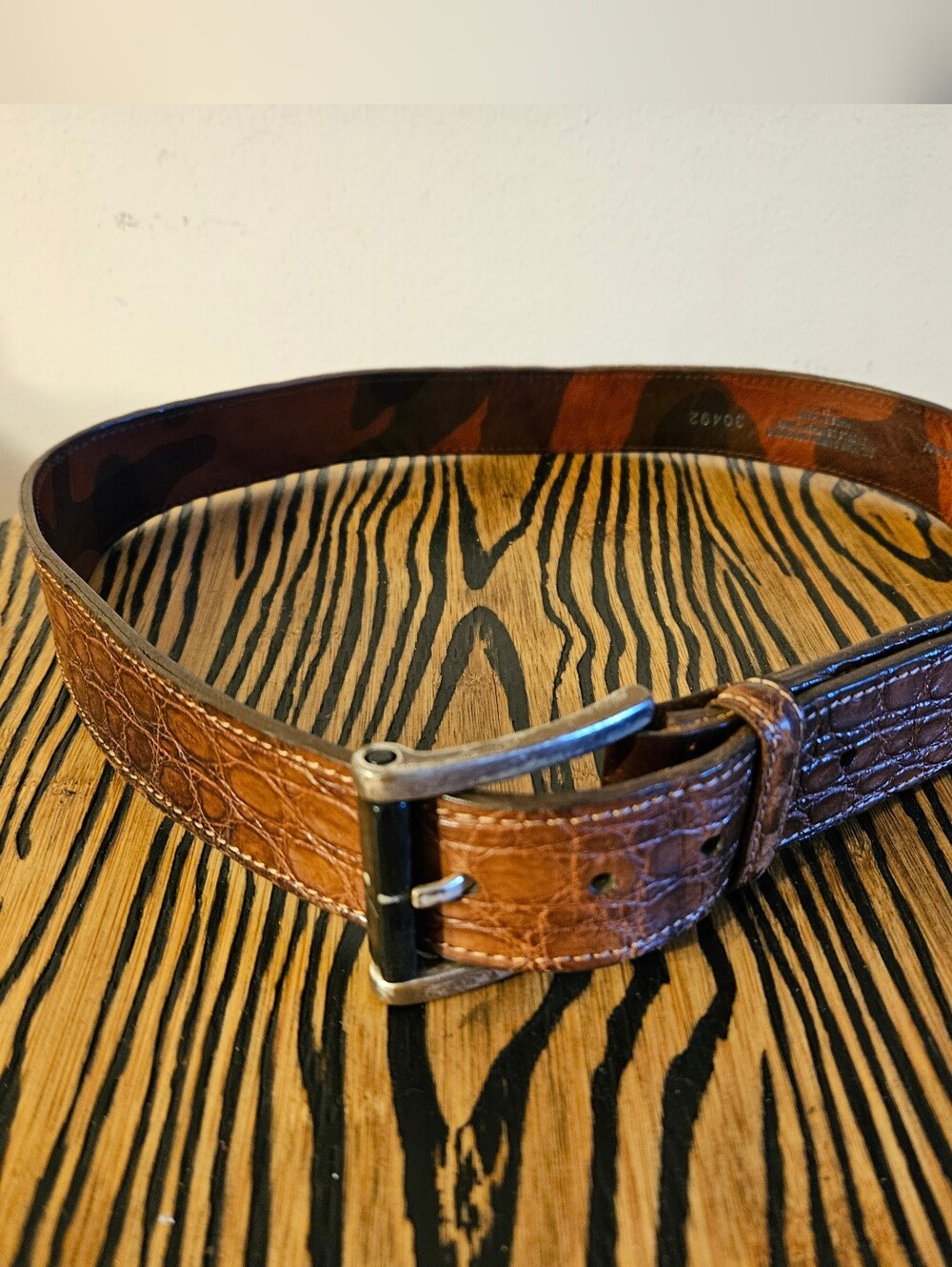 Mark Dingman Leather Belt - Classic Textured Style